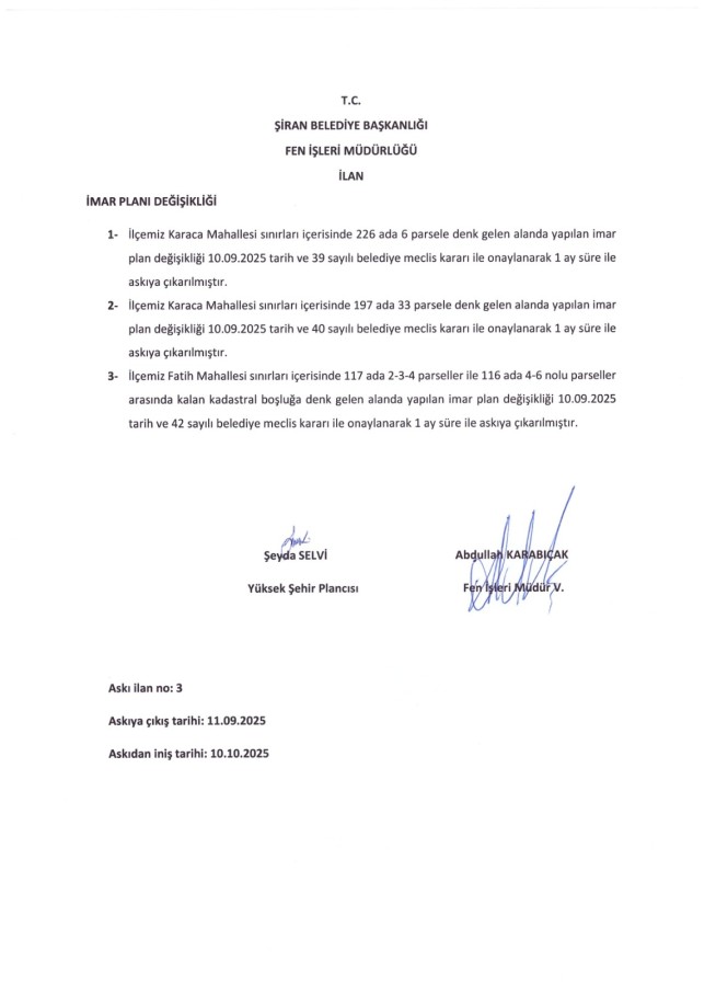 İmar Planı Değişikliği