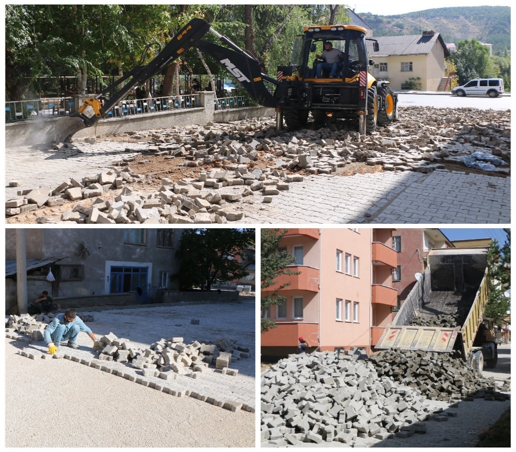 PARKE VE YAYA KALDIRIM ÇALIŞMASI